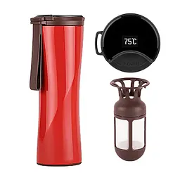 Термокружка Xiaomi Kiss Kiss Fish MOKA Smart Coffee Tumbler 430ml Red