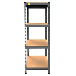 Металевий стелаж Emby Light Series (розмір 1500х450x450мм) 4 полиці ДСП до 100кг Чорний - мініатюра 3