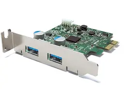 Контролер PCI-E USB3.0 (2ext. Molex) Low Profil, NEC, RTL - мініатюра 3