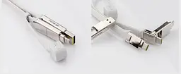 Кабель Rolling Square 6in1, inCharge XL 30 см, білий (XLS02R) - мініатюра 4
