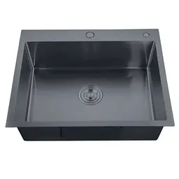 Кухонна мийка Zerix ZH5843-215 Nano-Black MX1584, Графит