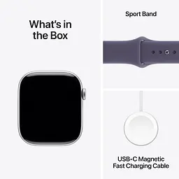 Смарт-годинник Apple Watch Series 11 GPS 46mm Silver Aluminum Case with Purple Fog Sport Band M/L (MEVA4) [145292] - мініатюра 4