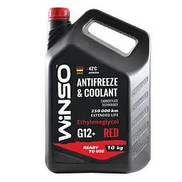 Антифриз Winso Antifreeze & Coolant Red -42°C червоний G12+, 10 кг (881050) - мініатюра 2