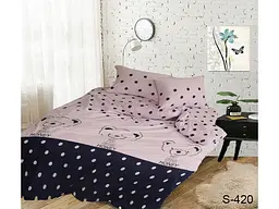 Комплект постільної білизни з компаньйоном (S420) Сімейний TAG tekstil pbe0037397 - мініатюра 3