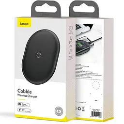 Бездротовий зарядний пристрій Baseus Cobble Wireless Charger 15W WXYS-01 Black - мініатюра 5