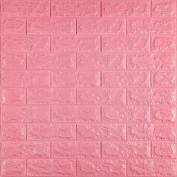 3D панель Sticker Wall самоклеюча 700x770x7мм цегла Рожева 004-7 SW-00000057