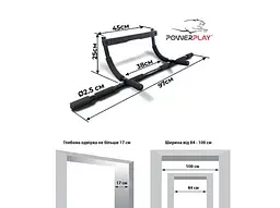 Турнік дверний багатофункціональний PowerPlay 4129 Pull Up Pro Black (PP_4129) - мініатюра 6