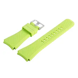 Силіконовий ремінець Watchbands для Samsung Gear S3 Samsung Galaxy Watch 46mm Silver - зелений (WB001GREEN) - мініатюра 4