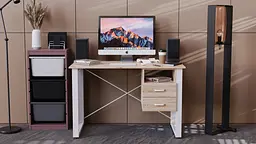 Письмовий стіл із ящиками Ferrum-decor Оскар 750x1200x600 метал Білий ДСП Дуб Сан-Марино 16 мм (FRD-103221) - мініатюра 4