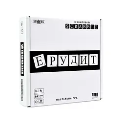 Настільна гра "Ерудит чорно-білий" Strateg 30640 ігрове поле, набір букв