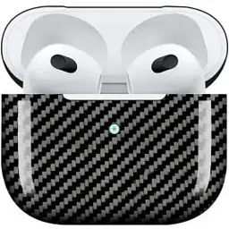 Чохол CasePro Carbon Fiber для AirPods 3 Black - мініатюра 3