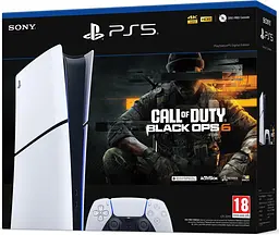 Ігрова приставка Sony PlayStation 5 Slim Digital Edition White без Blu-ray приводу + гра Call of Duty: Black Ops 6 (код активації) - мініатюра 2