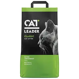 Суперпоглинаючий бентонітовий наповнювач Cat Leader Classic Кет Лідер в котячий туалет 5 кг (801267)