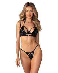 Комплект білизни Obsessive Keira Lise, S/M (чорний)