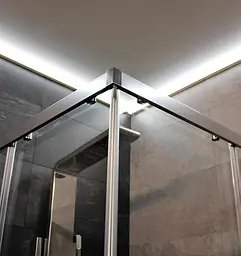 Душова кабіна Dusel DL194 Chrome 90x90, Хром, Універсальна, прозорий, хром, 90x90 - мініатюра 5