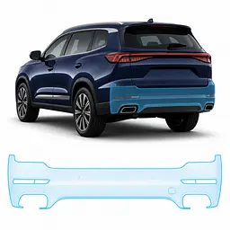 Антигравійна захисна бронеплівка за лекалами для Chery Tiggo 8 Pro I facelift 2023- задній бампер