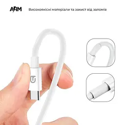 Кабель ArmorStandart AMD718L USB-C to USB Cable 1.2m white (ARM64298) - мініатюра 3