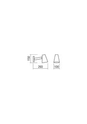 Бра Redo MINGO AP 1X28W E14 BLACK (5.1.1) 01-1553 - мініатюра 2