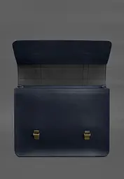 Шкіряна сумка-портфель Porte синій - мініатюра 6