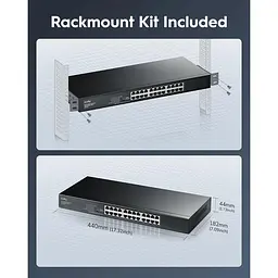 Комутатор Cudy GS1024E 24-Port Gigabit Easy-Managed Switch (GS1024E) - мініатюра 6
