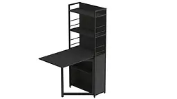 Стіл книжка з етажеркою Практик 2 Ferrum-decor 1555x640x990 Чорний метал ДСП Сосна Кембра 16 мм (FRD-104627) - мініатюра 4