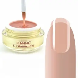 Конструюючий гель Canni 318 Peach Clear напівпрозорий 15 мл - мініатюра 2