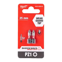 Біта SHOCKWAVE MILWAUKEE, PZ1, 25мм, (2 шт) (заміна на 4932500355) - мініатюра 2