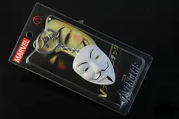 Брелок Маска Гая Фокса Значить Вендетта V for Vendetta.126 Білий - мініатюра 7