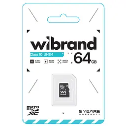 microSDXC (UHS-1) Wibrand 64Gb class 10 - мініатюра 2