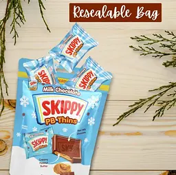 Цукерки Skippy PB Minis Milk Chocolate & Peanut Butter Snacks 141г - мініатюра 3