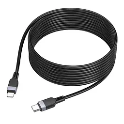 Кабель для зарядки и передачи данных USB Hoco X109 Silicone PD27W /3A Type-C to Lightning 3m Black (35919_3605822)