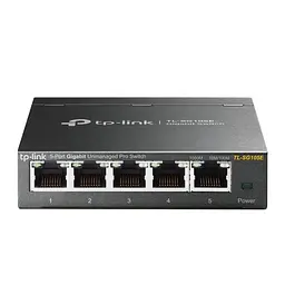 Комутатор TP-LINK TL-SG105E, 5x100/1000 Mb/s, металевий корпус, керований
