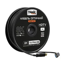 Кабель HDMI V2.1 оптичний 60м Trinix (AOC-HDMI8k-60m) (74-00148) - мініатюра 3