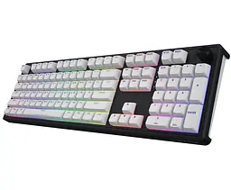 Механічна ігрова клавіатура HATOR HTK-3100-UA Skyfall 100 Wireless Aurum Lemon Switch USB, 2,4 ГГц, BT 5.3 Black-White - мініатюра 2