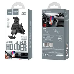 Холдер Hoco CA38 Platinum sharp air outlet in-car holder Чорний Grey - мініатюра 2