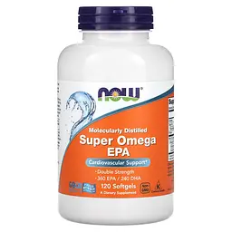 NOW Super Omega EPA, Риб'ячий жир подвійної концентрації - 120 капсул Now Foods