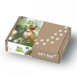 Подарунковий бокс Brit Care Dog Gift box Новорічний для собак з вологим кормом та ласощами 1.2 кг