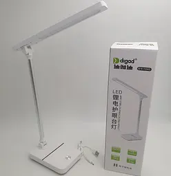 Настільна LED-лампа 40 см сенсорна світлодіодна 4 W акумуляторна (знімні 2 × 18650 6000 mAh) 3000–6000 K Digad 1940 - мініатюра 8