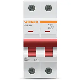 Автоматичний вимикач RS4 2п 16А С 4,5кА Videx Resist (VF-RS4-AV2C16) - мініатюра 2