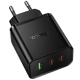 МЗП Hoco N75 Grande 65W QC+PD (1USB-A/2C) Black - мініатюра 3