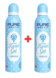 Набір гелів для гоління Pure&Basic Lady's Rasier Gel Sensitiv 200 мл + 200 мл (1+1 у подарунок)