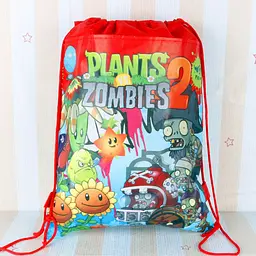 Сумка-рюкзак для змінного взуття Plants vs Zombies 2 – червона - мініатюра 2