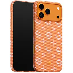 TPU+PC чохол Blueo Gilded Tactile Woven with Magnetic Fit для Apple iPhone 17 Pro (6.3") Orange - мініатюра 3