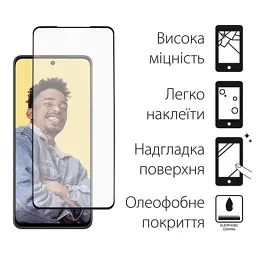 Скло захисне Dengos Full Glue Realme C55 (black) (TGFG-283) - мініатюра 2