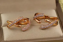 Кільце Xuping Jewelry подвійна рогатка р 18+ золотисте - мініатюра 2