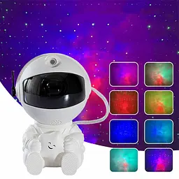 Іграшка-нічник Astronaut Nebula Star Проектор галактики лазерний Астронавт з пультом білий - мініатюра 3
