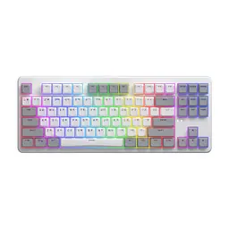 Клавіатура Hator Rockfall 3 Mecha TKL QMK/VIA Orange Wireless White (HTK851UA)