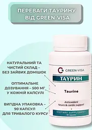 Таурин 90 капсул Грін-Віза - мініатюра 7