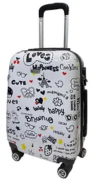 Валіза маленька Worldline Airtex 809/love полікарбонат 55×39×20 см Різнокольоровий