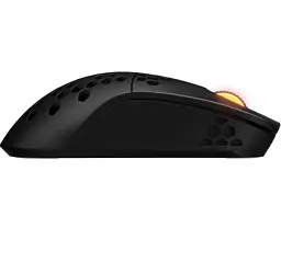 Миша бездротова Hator Stellar, Black, Bluetooth 5.4 / USB 2.4GHz / Type-C, оптична (сенсор PixArt PMW3311), до 12 000 dpi, 35G, перемикачі TTC Optical 100M / Huano, акумулятор 400 mAh (HTM650) - мініатюра 5
